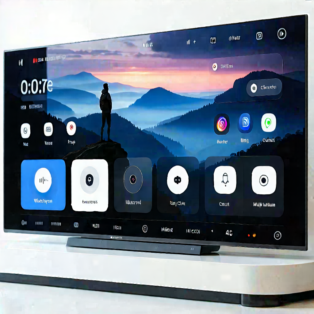 Tech Advertising Photography: Smart home (device:1.1) with user interface