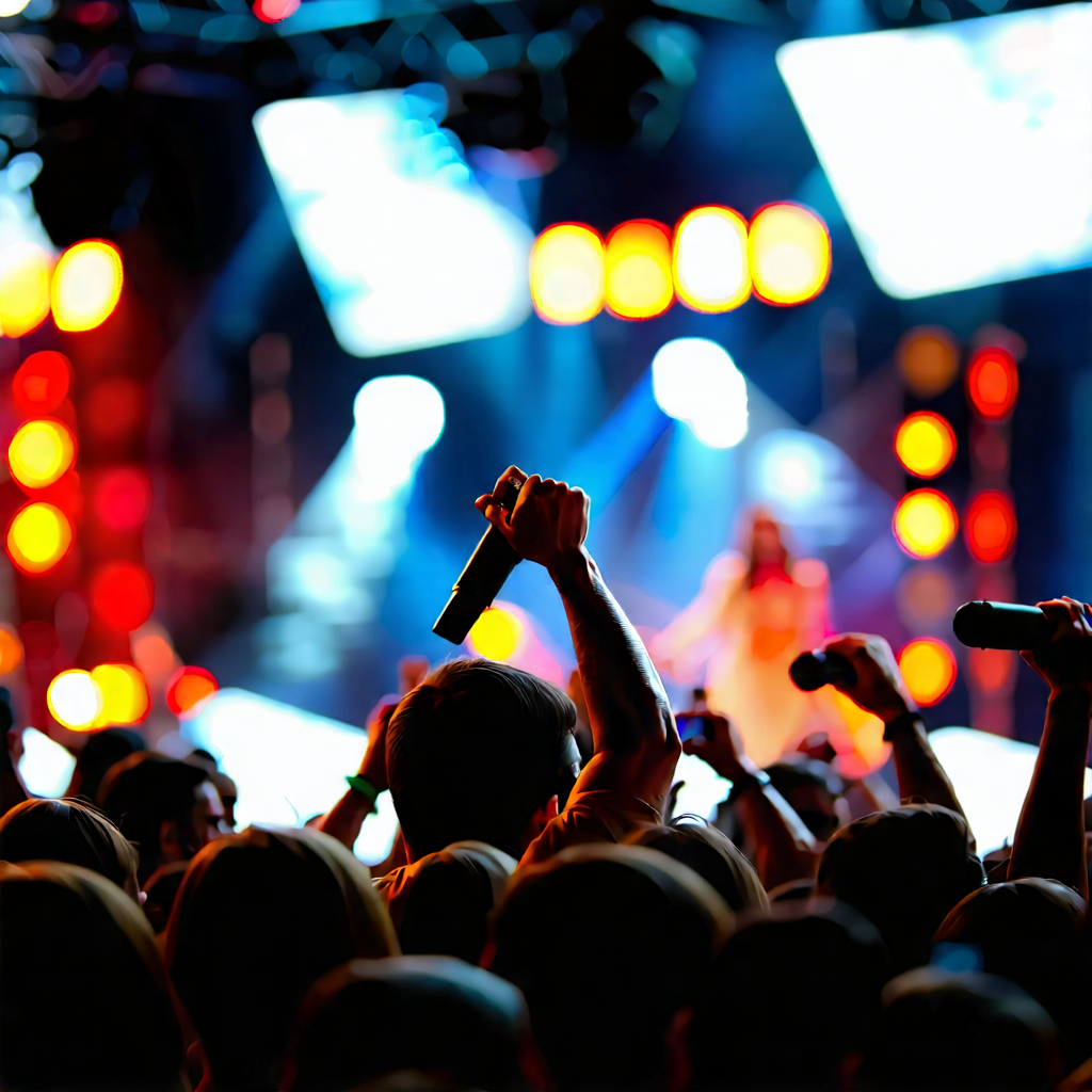 Urban Editorial Photography: Urban outdoor concert scene