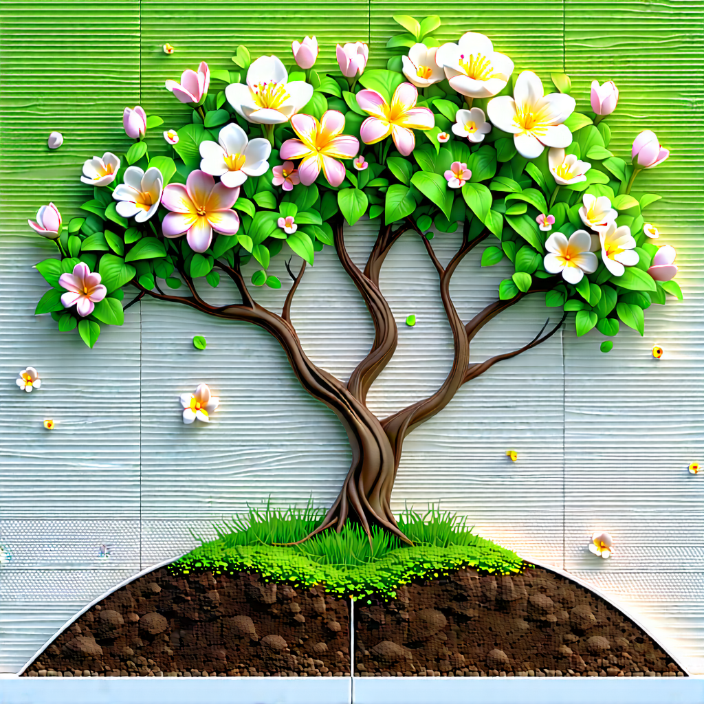 Lifestyle Blender Artwork: Spring Gardening During Holiday Season With Tree Large