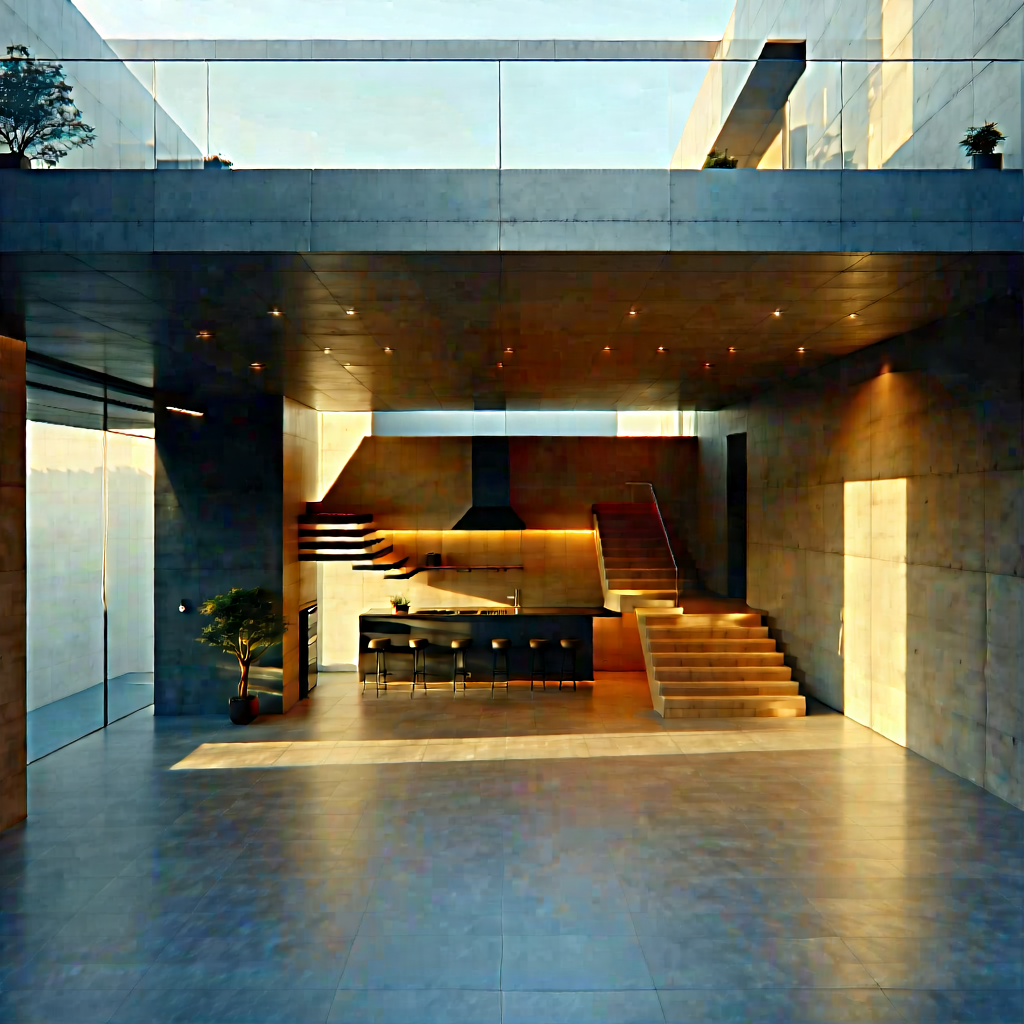 Urban Drone Photography: Urban Loft With Minimalist Design With Large, Modern