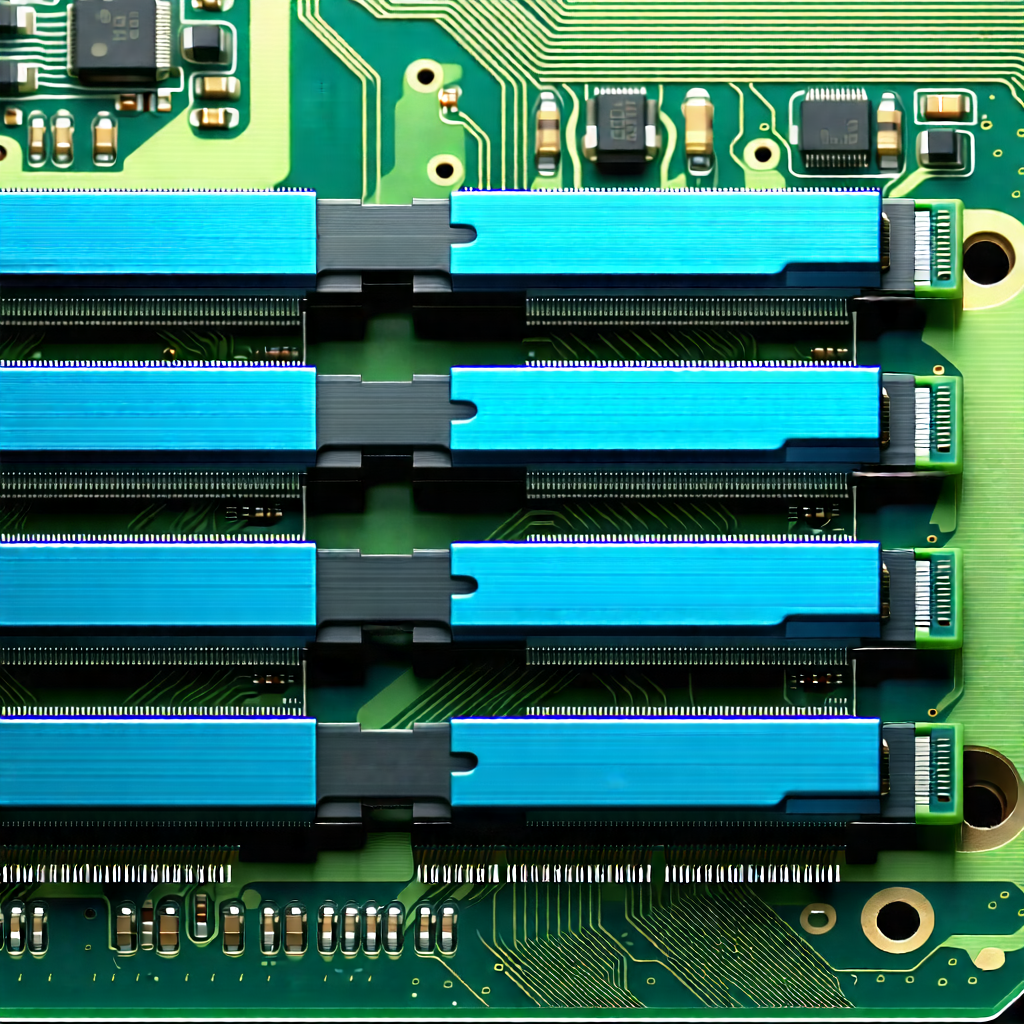 Tech Flat Design: Close-up of memory module
