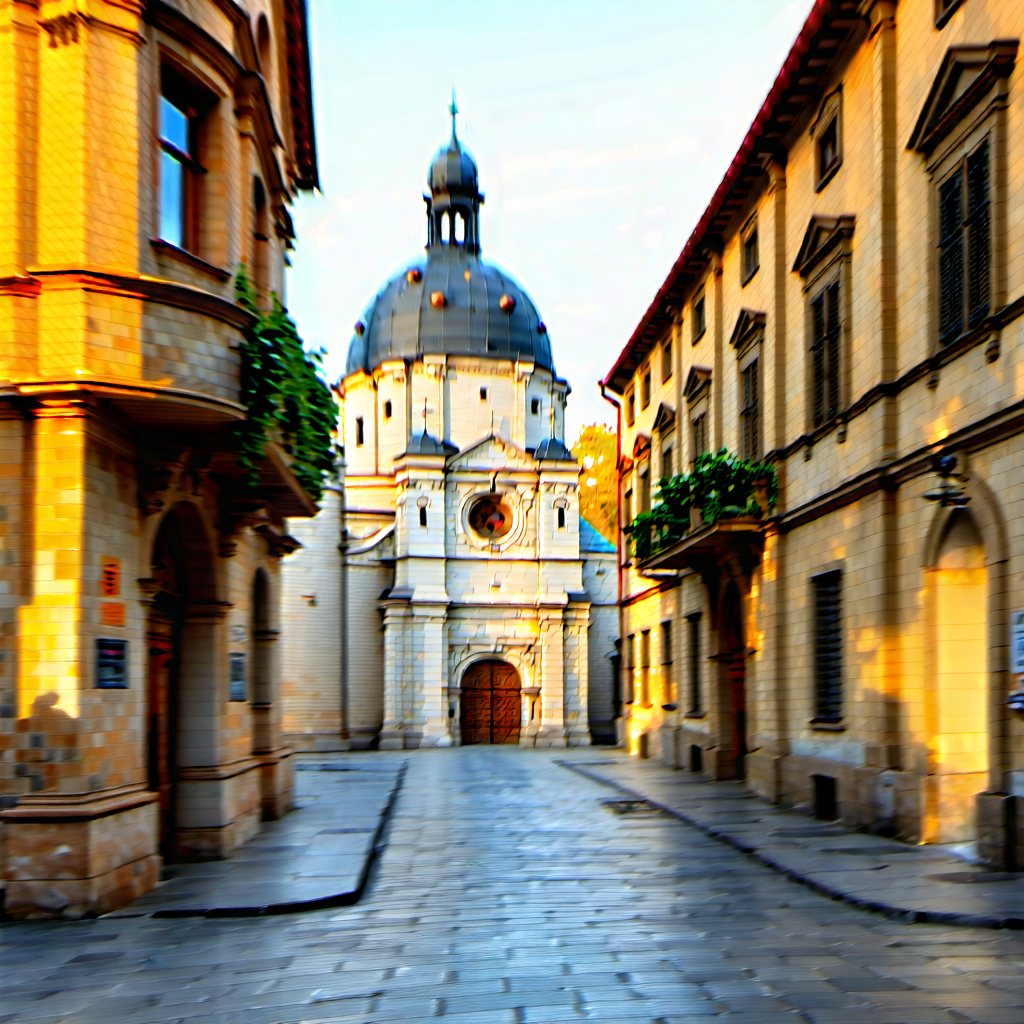 Urban Hdr Photography: Urban street with historic (buildings:1.22)
