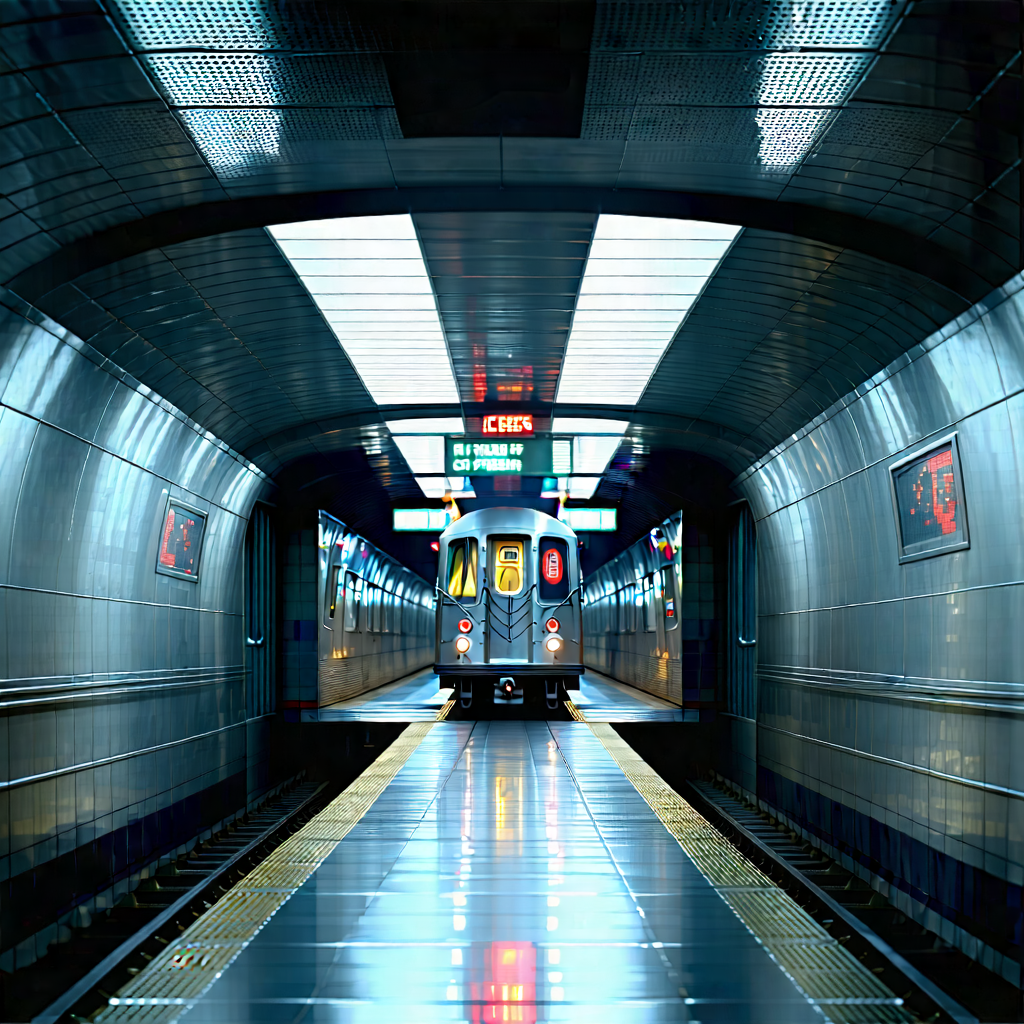 Urban Hdr Photography: City subway in financial district