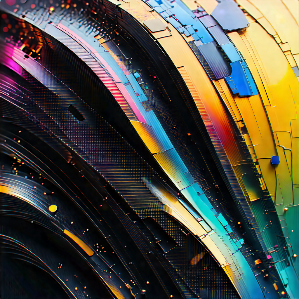 Abstract Glitch Art: Macro view of synthetic material
