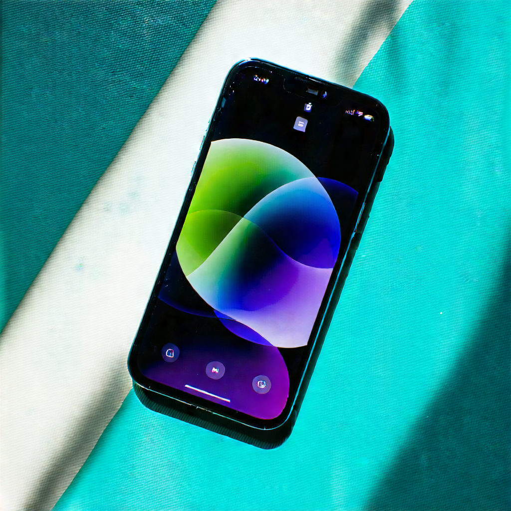 Tech Aerial Photography: Smartphone With Streaming Content With Black Smartphone