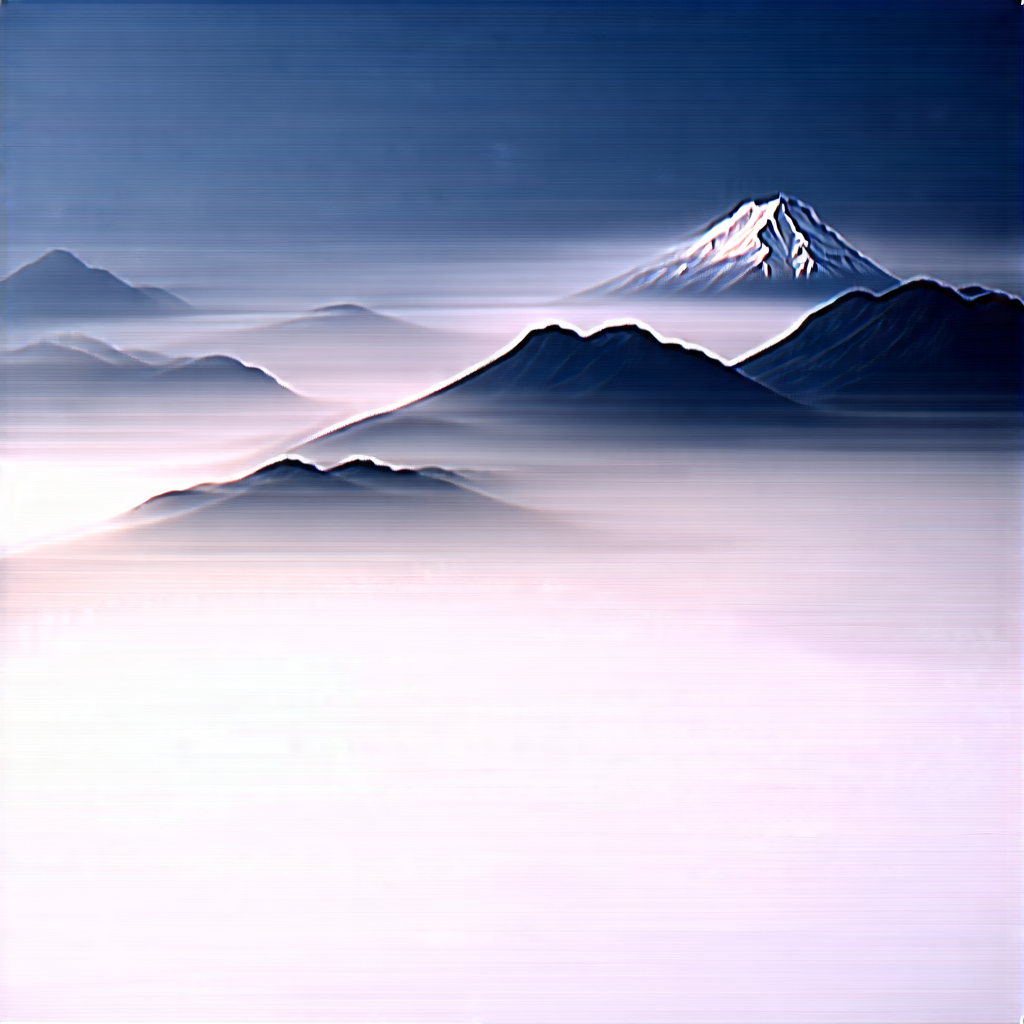 Nature Tilt-shift Photography: Mountain Range During Foggy Morning With Mountain Range
