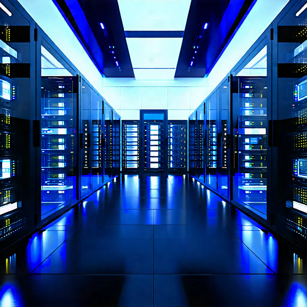 Tech Stock Photography: Futuristic Server Room With Image, There
