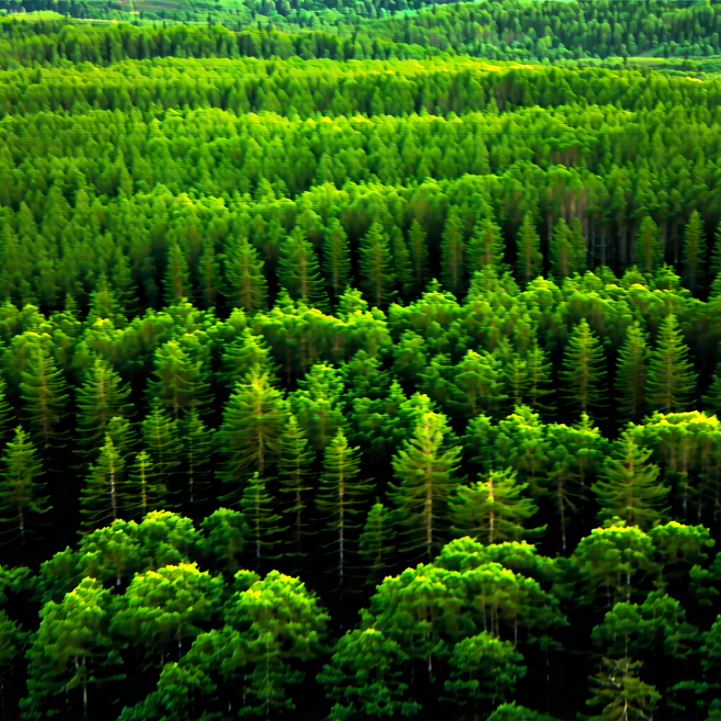 Nature Stock Photography: Aerial view of forest canopy