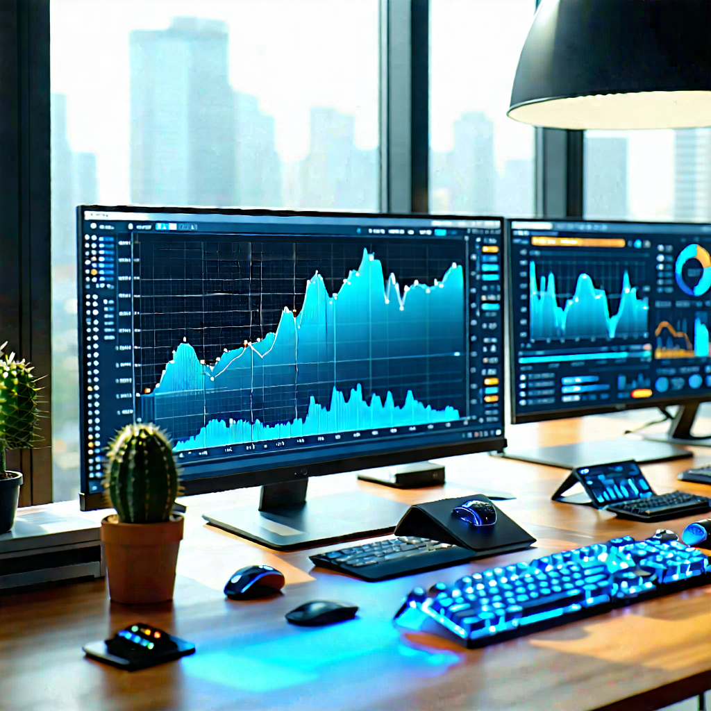 Tech Product Photography: Financial technology in tech office
