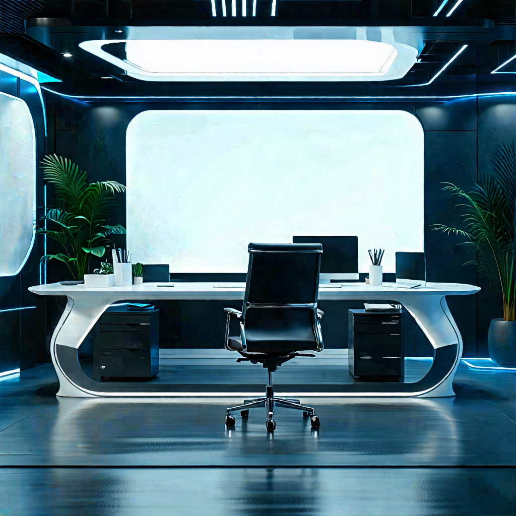 Tech Advertising Photography: Futuristic tech startup office