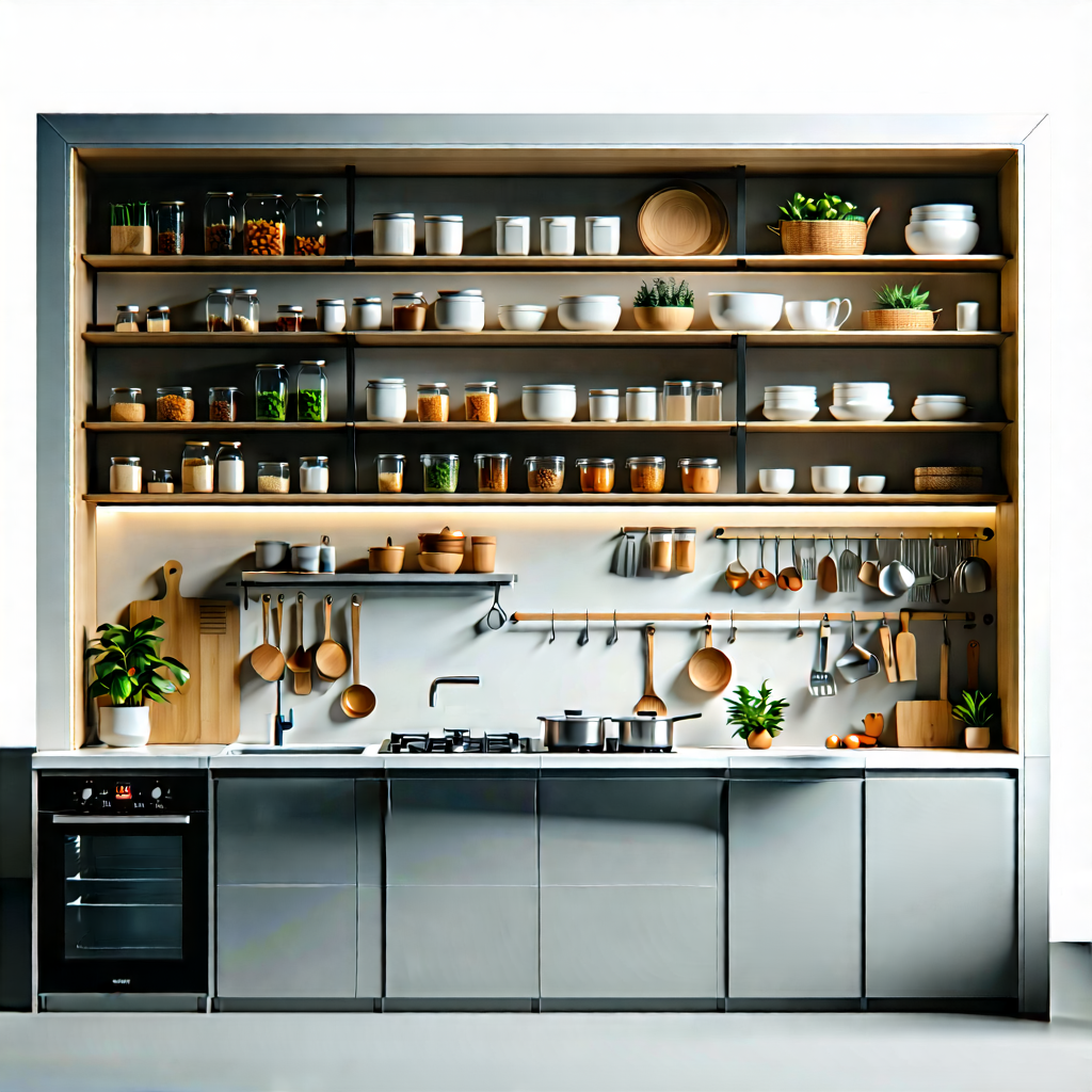 Lifestyle Low Poly: Modern kitchen with organized space