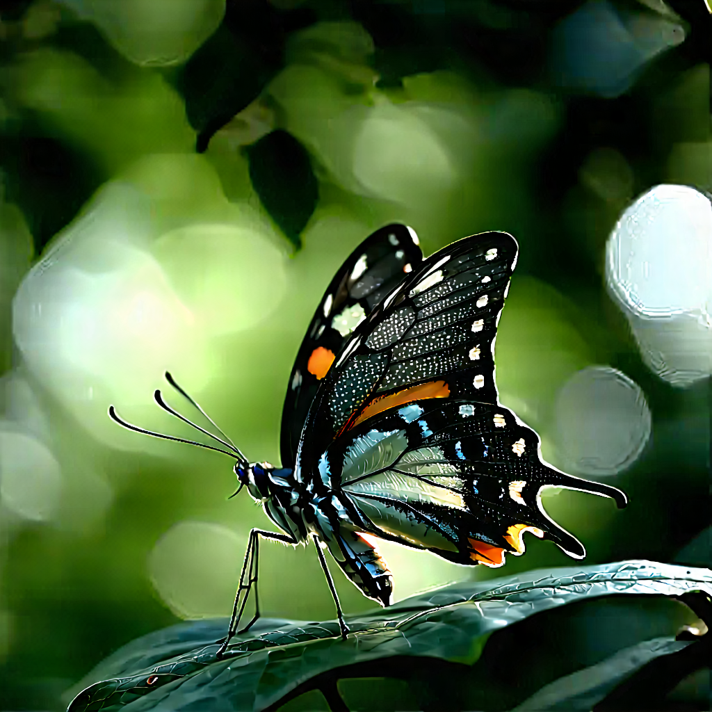 Nature Blender Artwork: Butterfly In Natural Habitat With Beautiful Butterfly