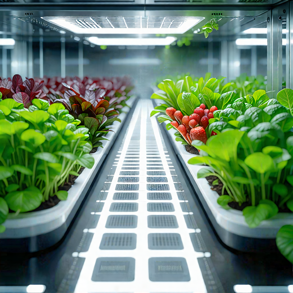 Tech Long Exposure Photography: Agricultural Technology In (modern:1.3) Laboratory With Image, There
