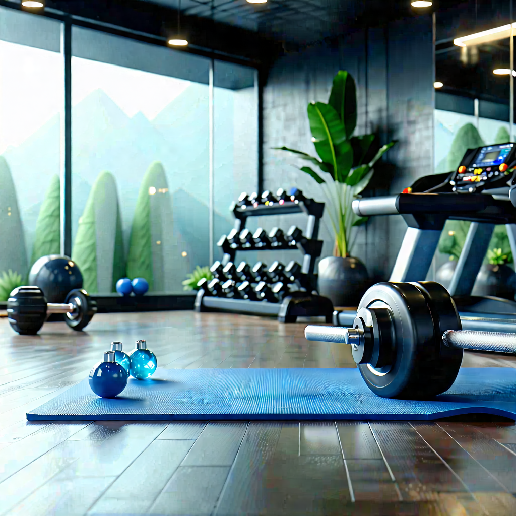 Lifestyle Cinema 4d: Wellness Scene With Fitness Equipment With Image, There