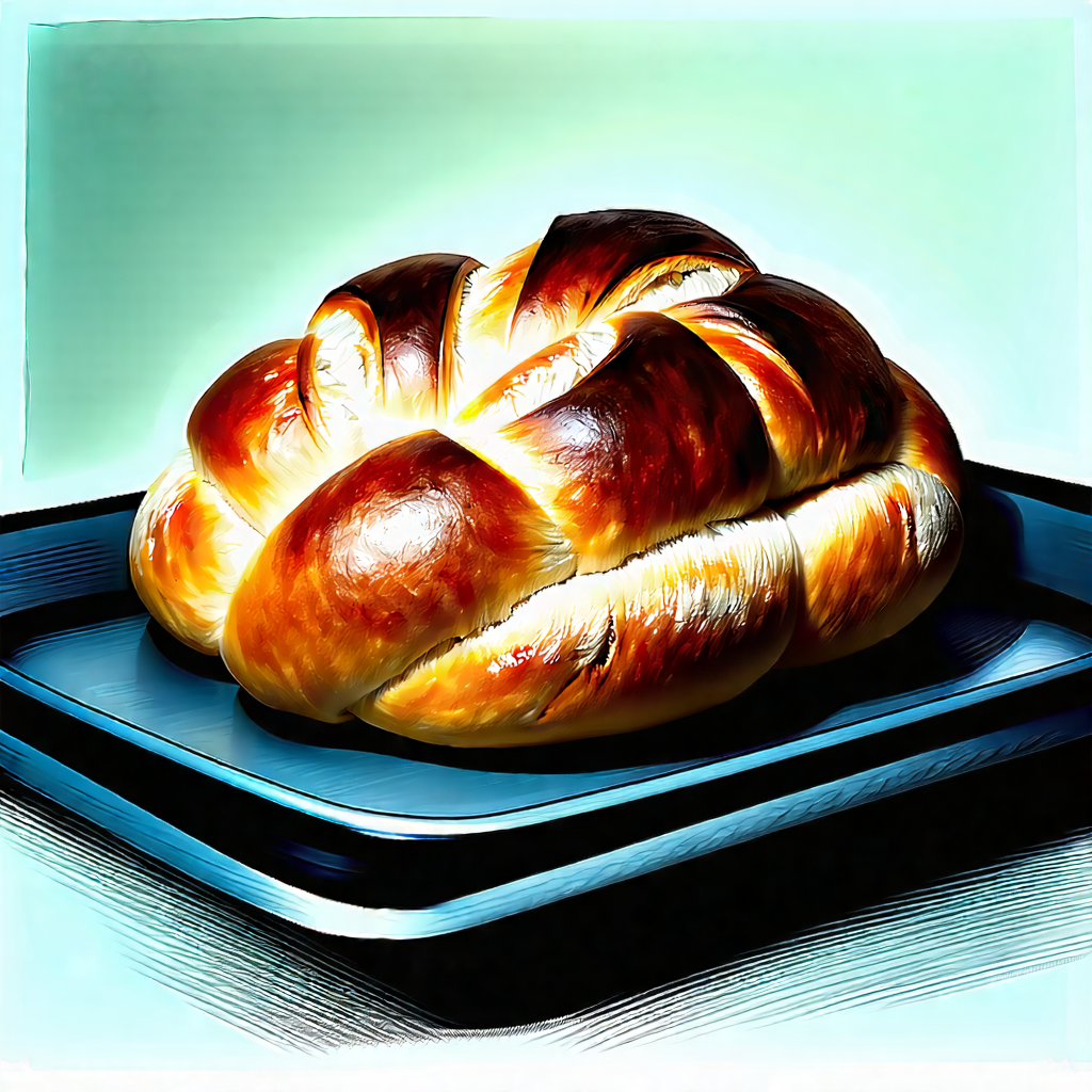 Lifestyle Charcoal Drawing: Artisanal Bread Prepared With Artistic Presentation With Delicious-looking Loaf