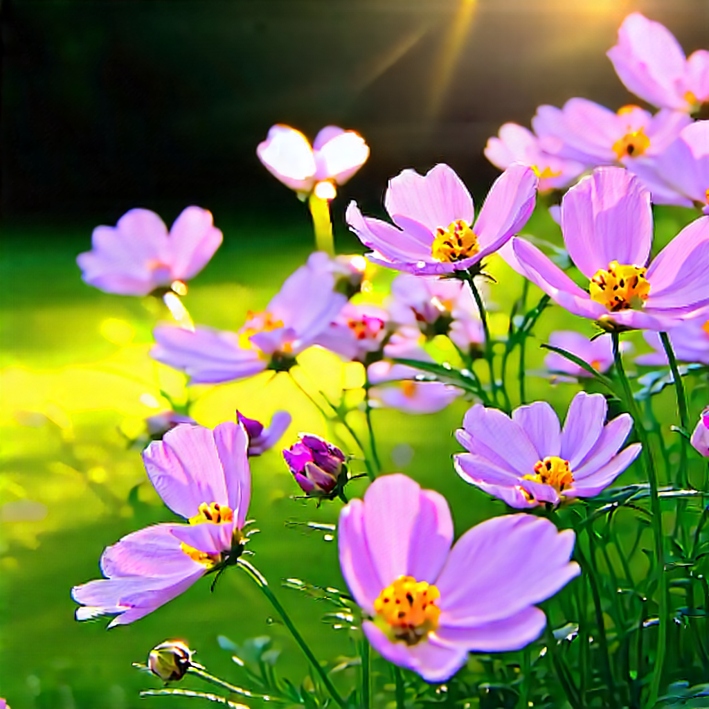 Nature Macro Photography: Wildflowers in sunlit clearing
