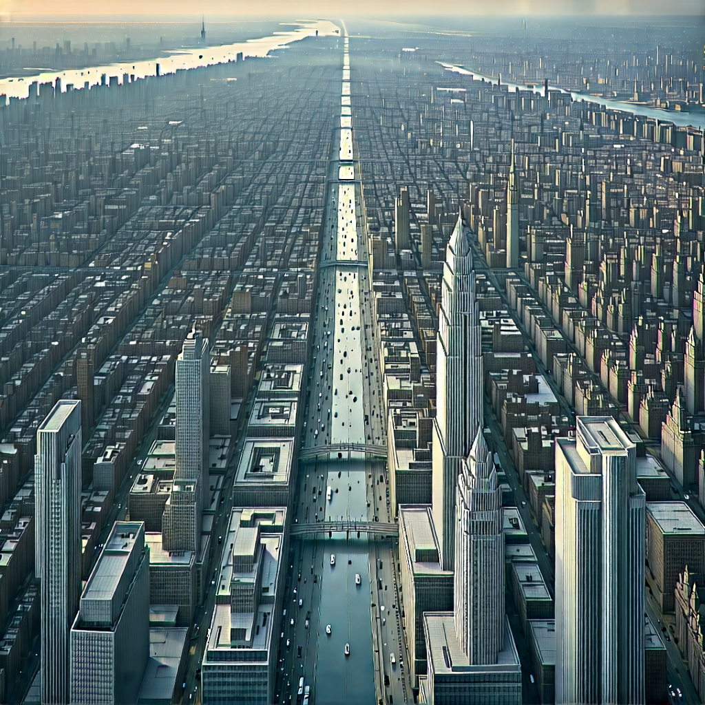 Urban Etching: Aerial view of (city:1.44) blocks