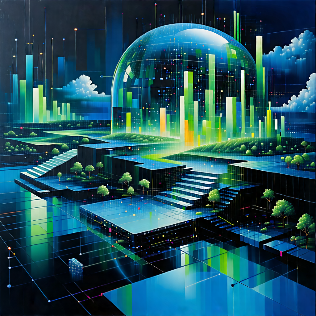 Tech Gouache Painting: Big Data Visualization With Image, There
