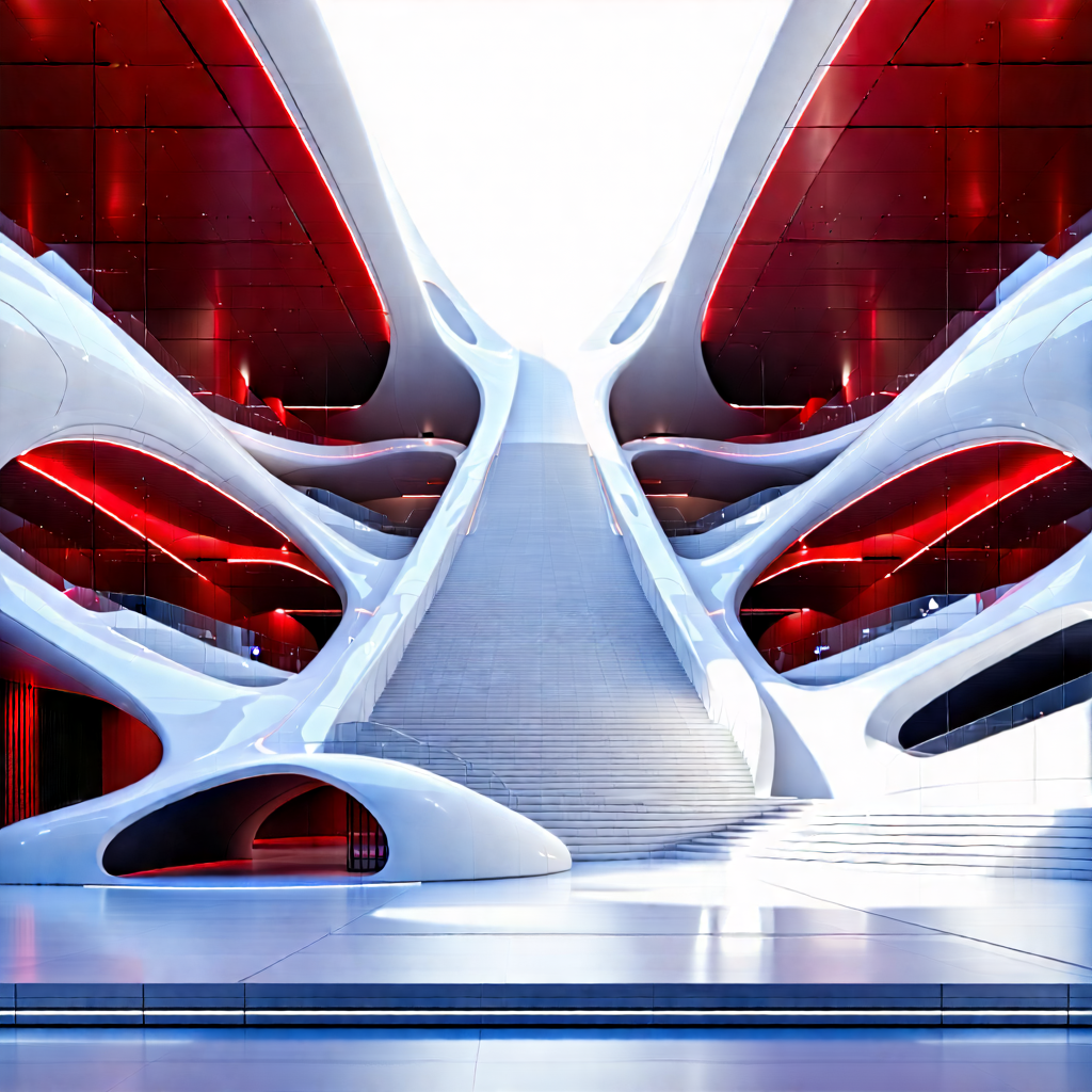 Tech Octane Render: Futuristic Innovation Hub With Large, Modern