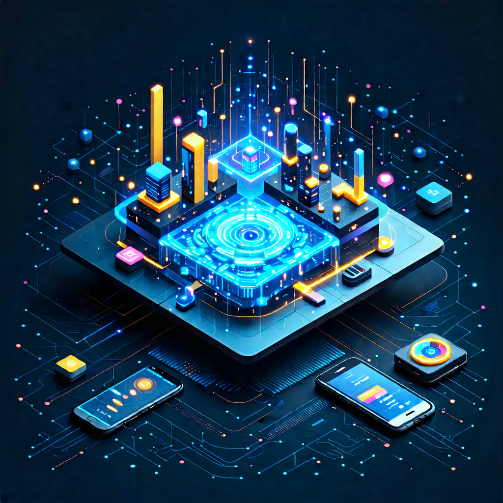 Tech Isometric Design: Big Data Visualization With Image, There