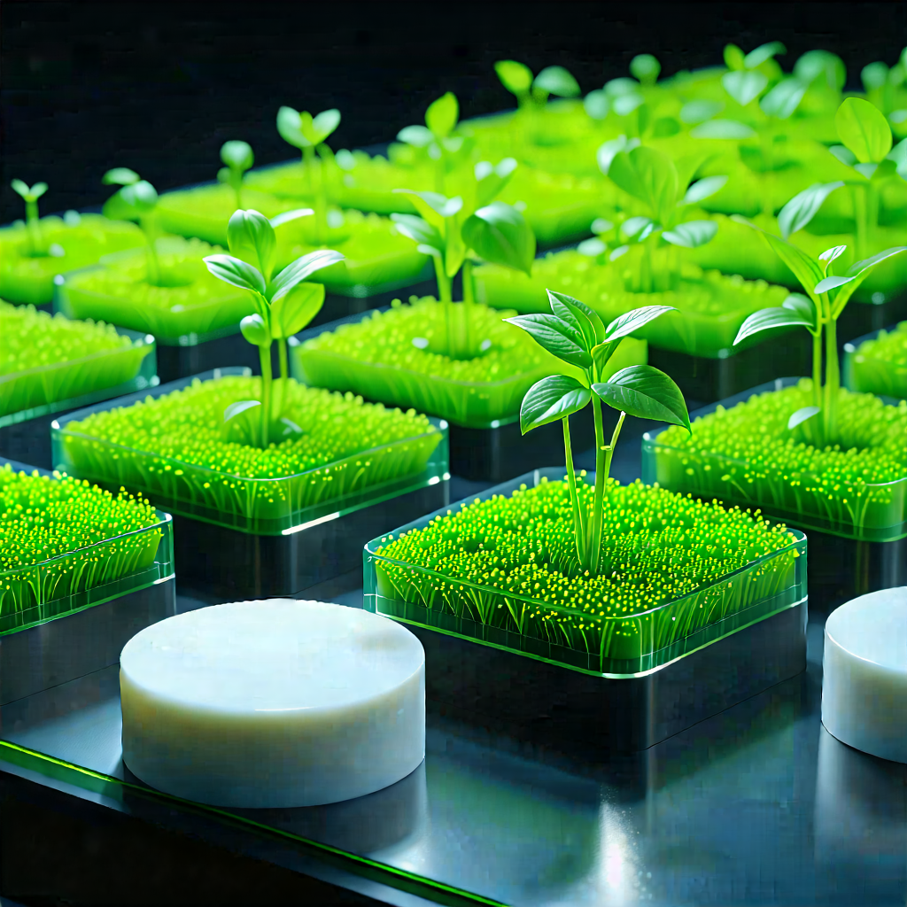 Tech Geometric Design: Agricultural Technology In (modern:1.14) Laboratory With Large Number