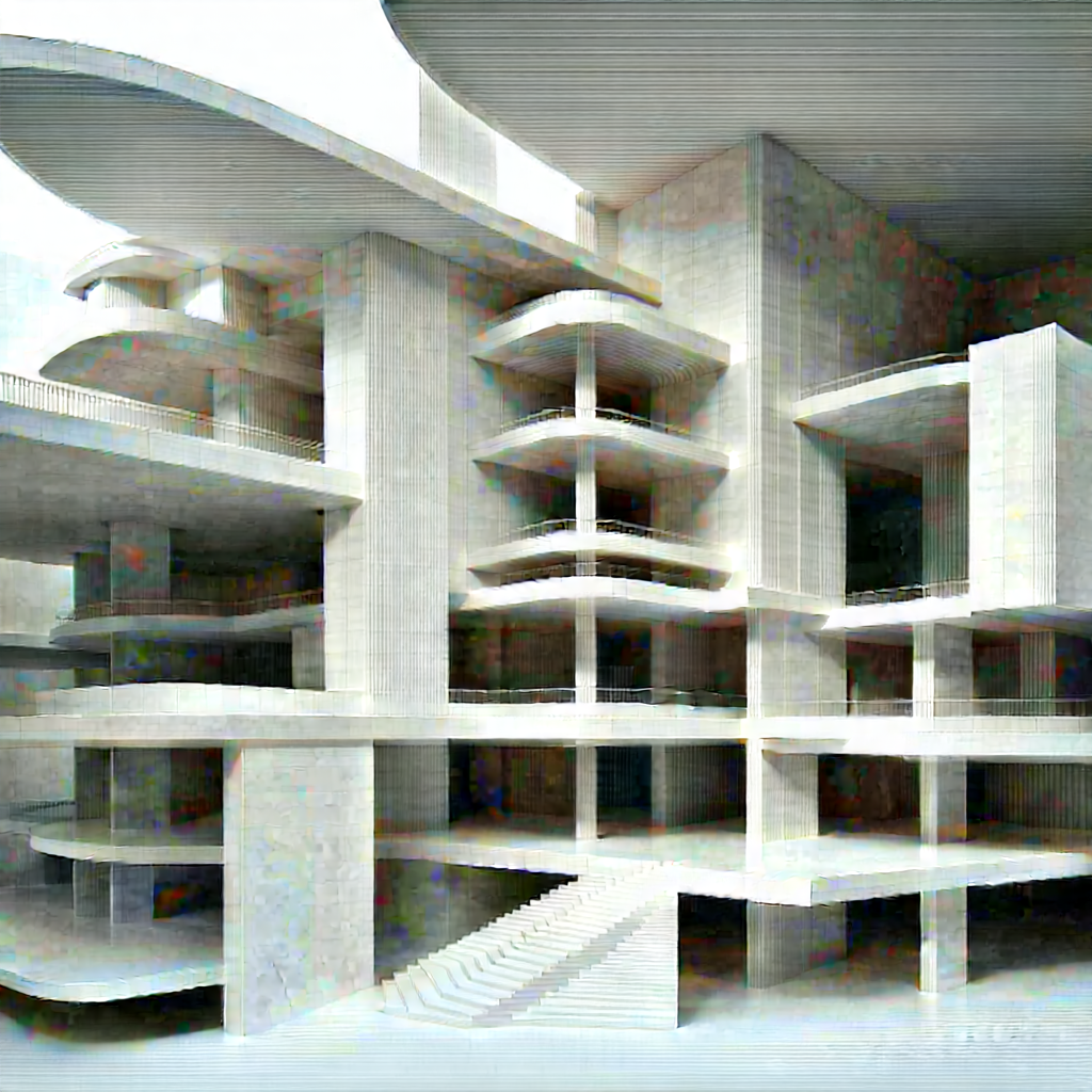 Abstract Hdr Photography: Plastic Construction With Movement With Model Large