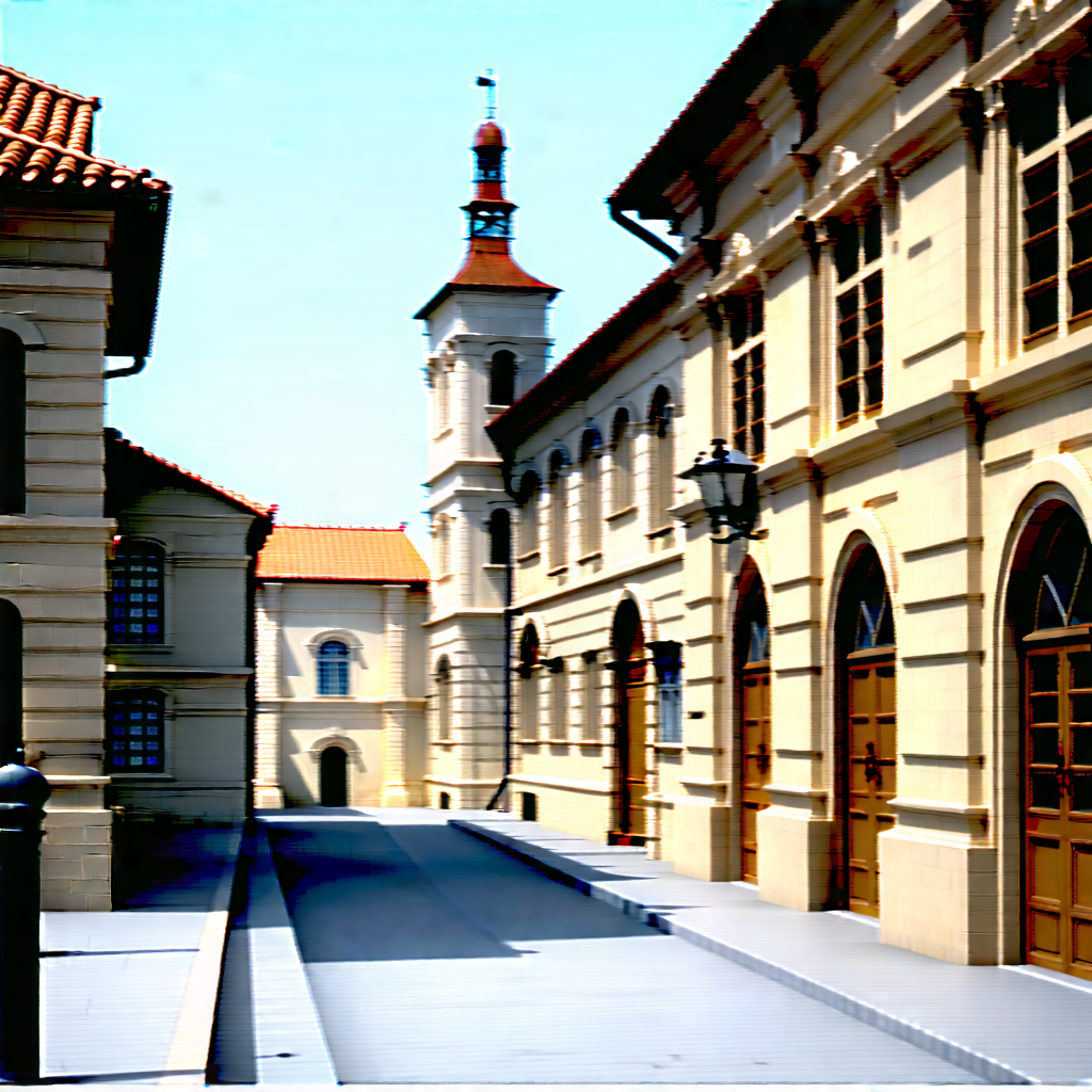 Urban Architectural Photography: Urban street with historic buildings