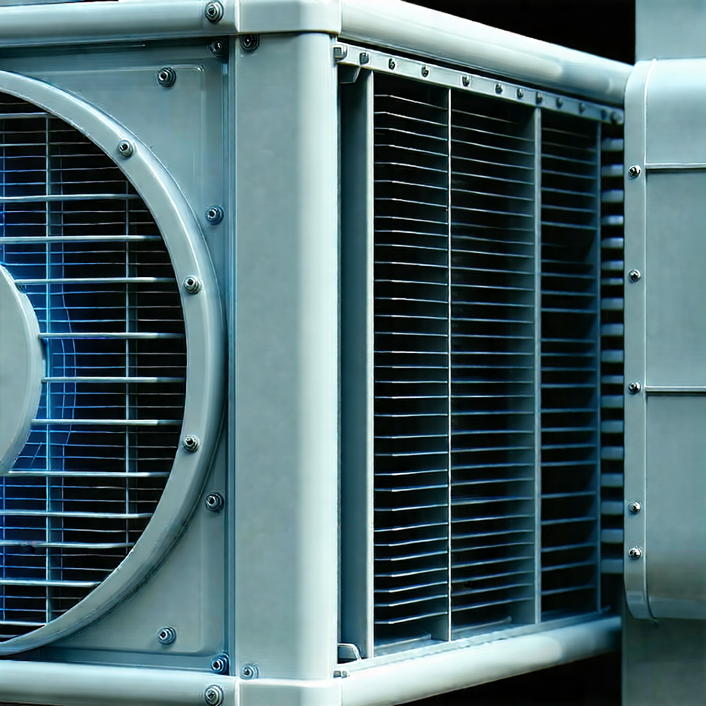 Tech Low Poly: Close-up of cooling system