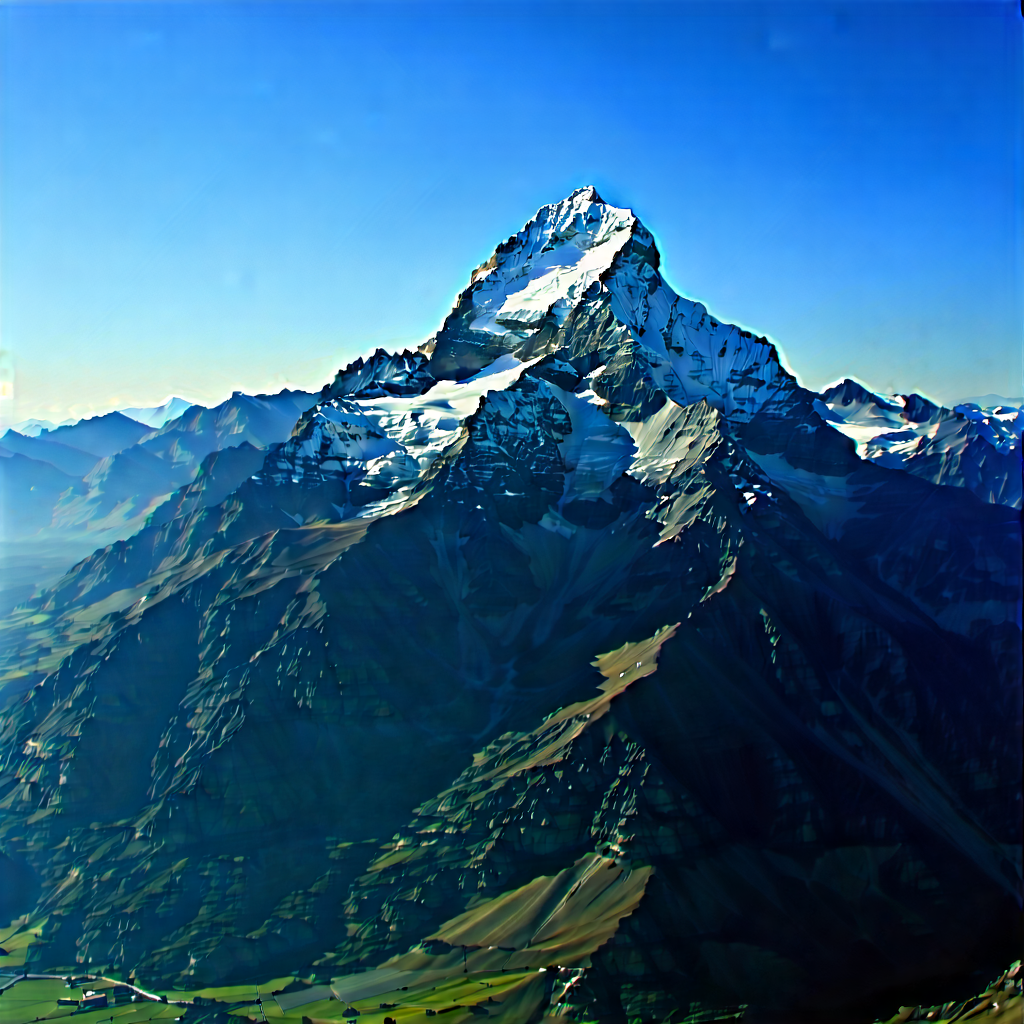 Nature Digital Art: Aerial View Of Mountain Range With Majestic Mountain