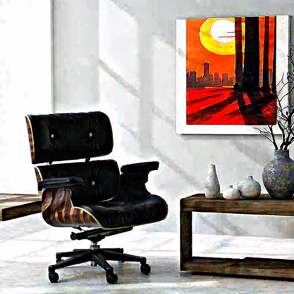 Lifestyle Concept Art: Home office with comfortable textiles