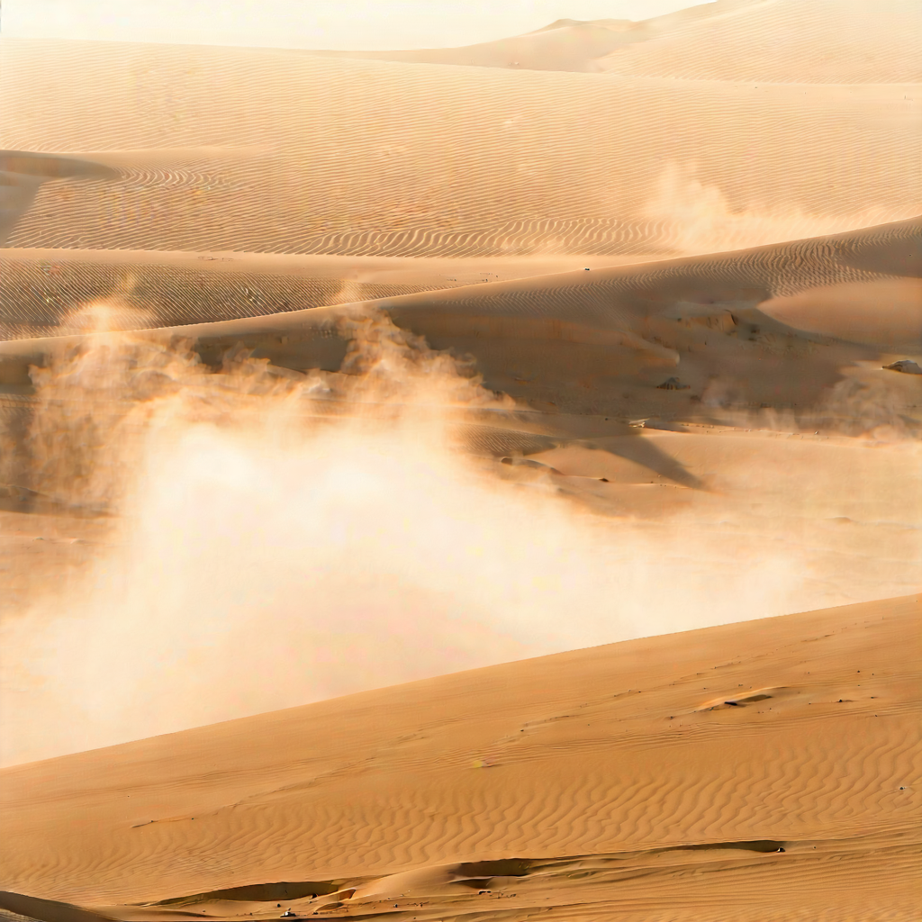 Nature Commercial Photography: (mist:1.28) Over Desert With Image, There