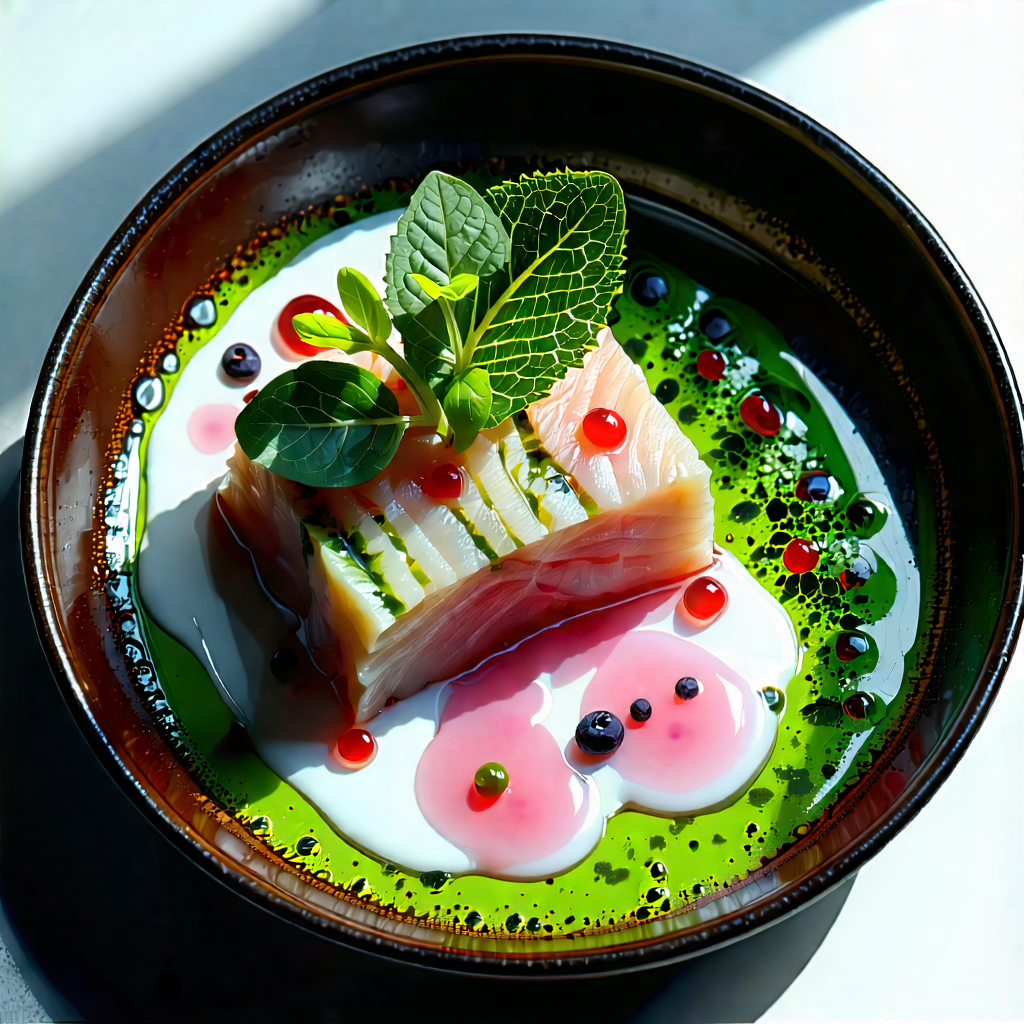 Lifestyle Concept Art: Plant-based Dish Prepared With Artistic Presentation With Plate Food