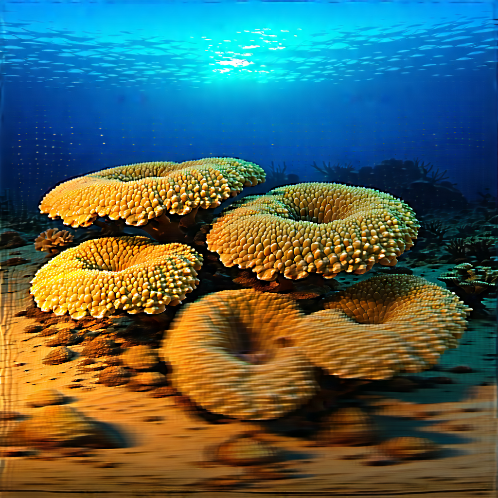 Nature Landscape Photography: Coral Reef In Dry Season With Vibrant Underwater