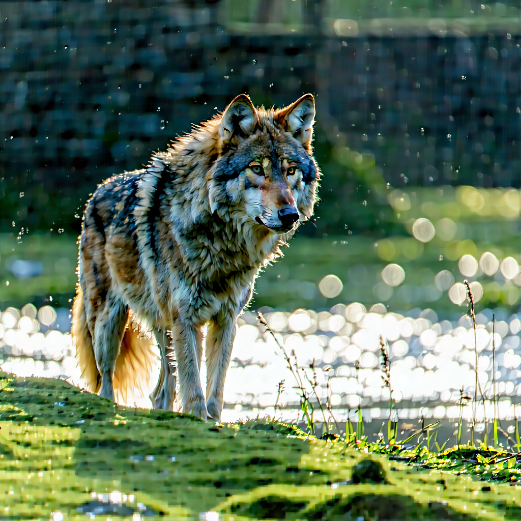 Nature Matte Painting: Wolf in natural habitat