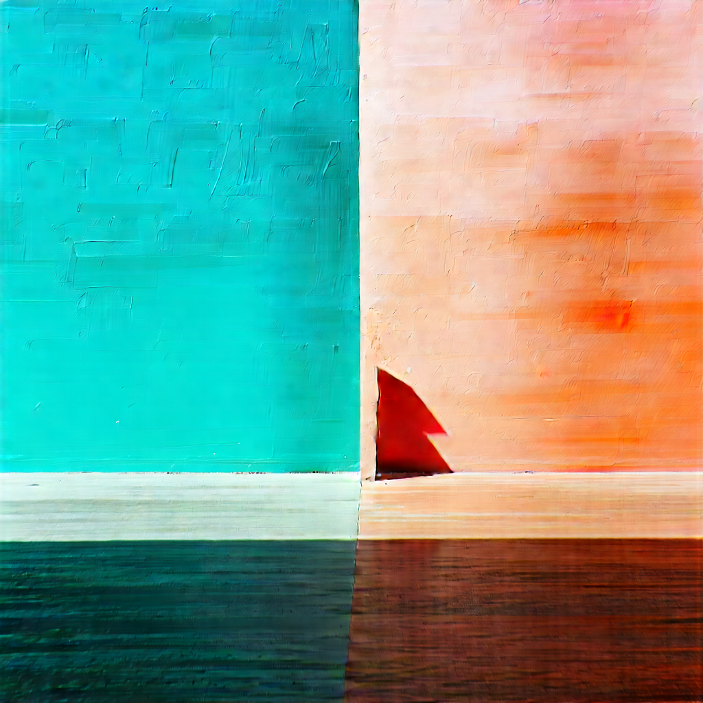 Abstract Polaroid Style: (minimalist:1.15) series with color block