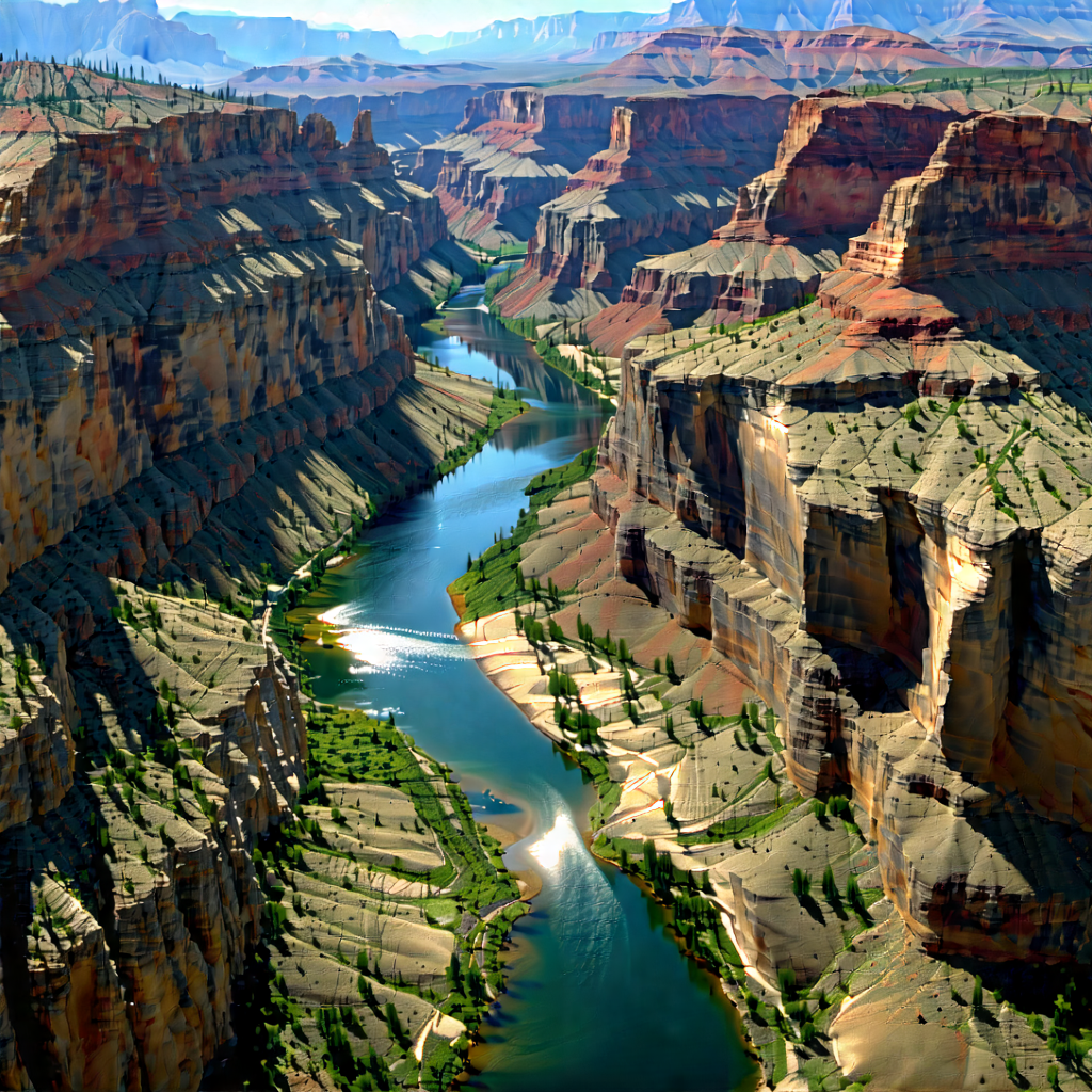 Nature Product Photography: Aerial view of canyon system