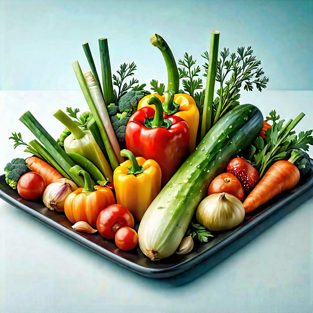 Lifestyle Abstract Design: Farm-to-table Meal Prepared With Seasonal Produce With Large, Colorful