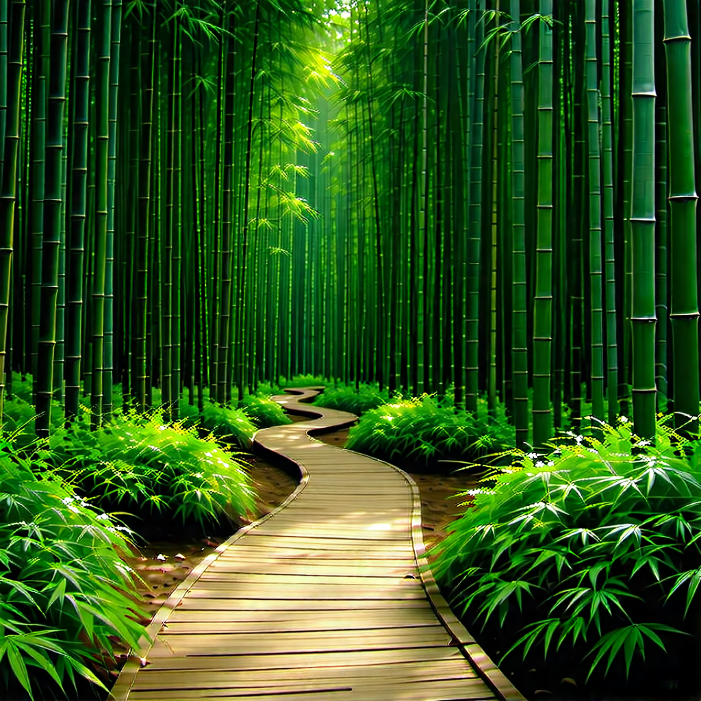 Nature Hdr Photography: Path through bamboo grove