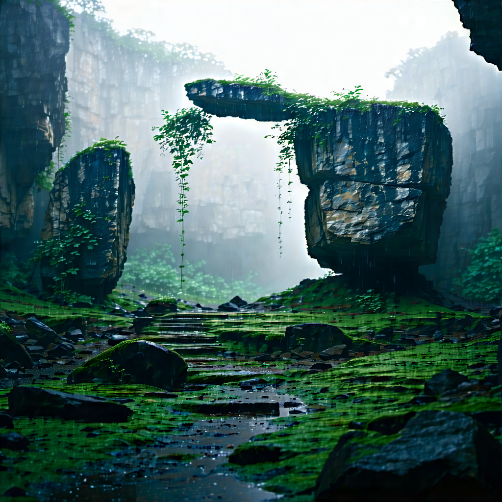 Nature Minimalist Design: Natural Arch In Rainy Season With Image, There