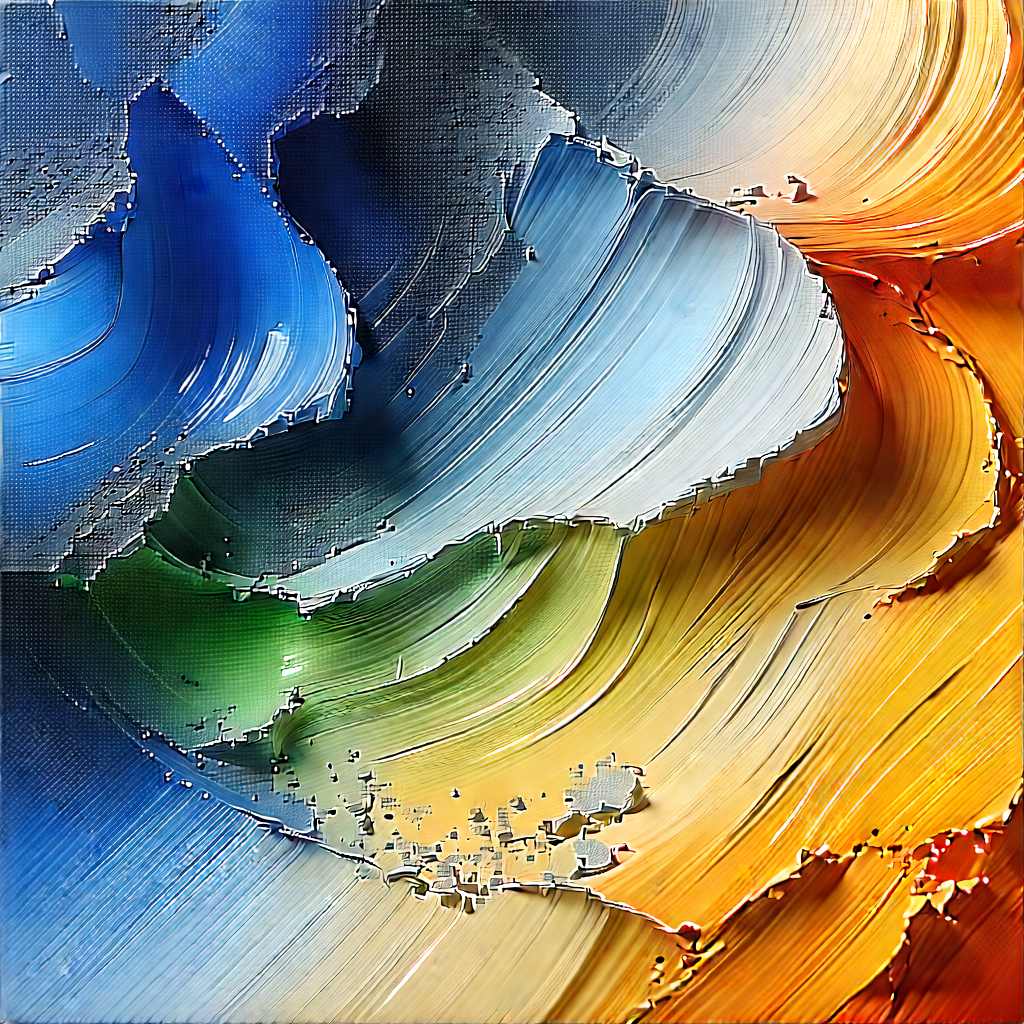 Abstract Digital Painting: Macro view of material interaction
