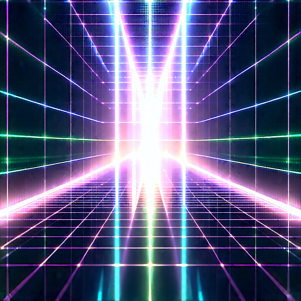 Abstract Matte Painting: Grid system with prismatic light