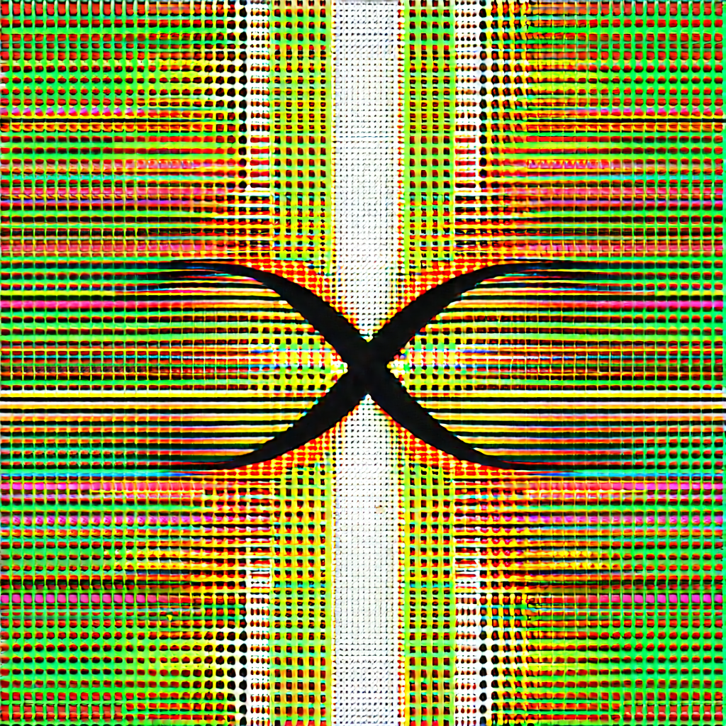 Abstract Retro Poster Style: Infinity represented through repeating patterns