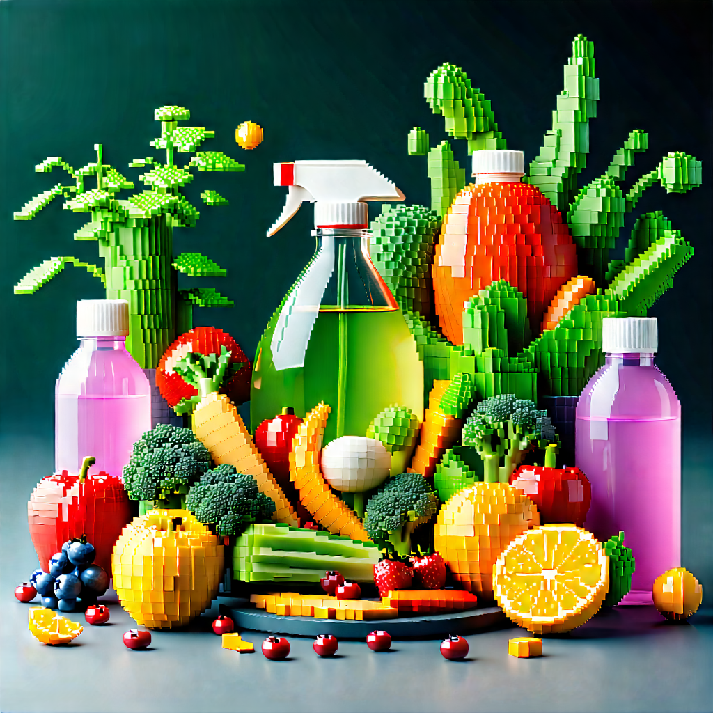 Lifestyle Voxel Art: Wellness Scene With Healthy Food With Colorful Display