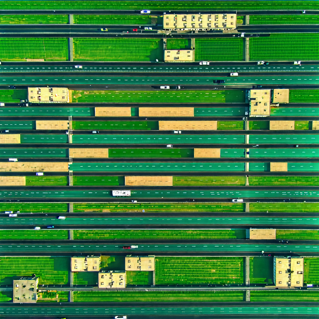 Urban Macro Photography: Aerial view of city blocks