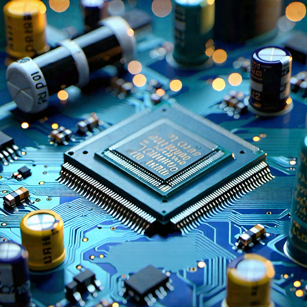 Tech Landscape Photography: Close-up of electronic circuit