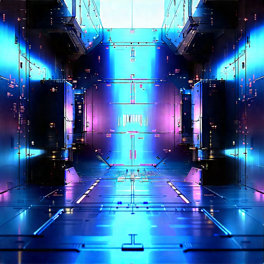 Abstract Cyberpunk Style: Metallic structure