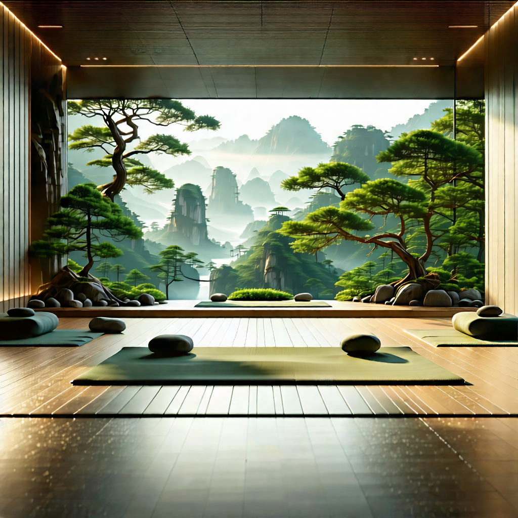 Lifestyle Hdr Photography: Wellness Scene With Meditation Space With Image, There