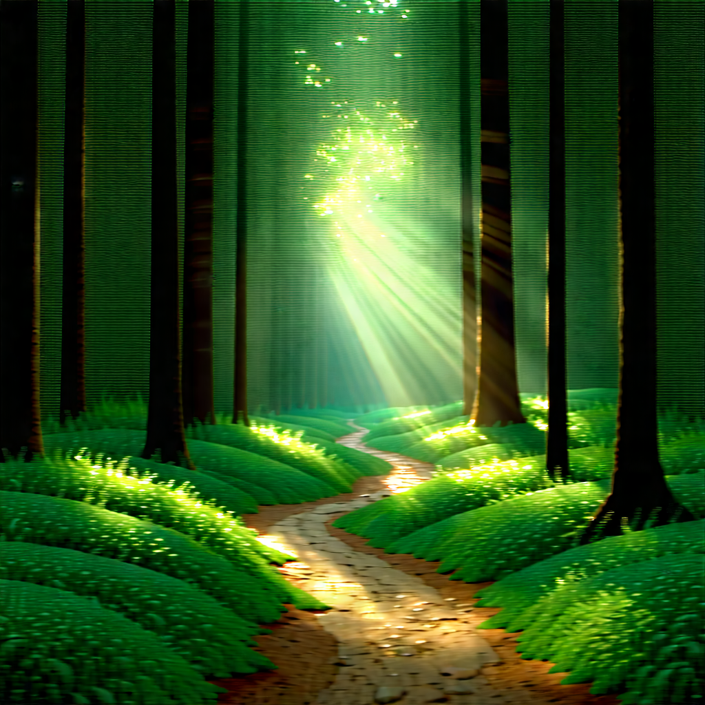 Nature Landscape Photography: Path through dense forest
