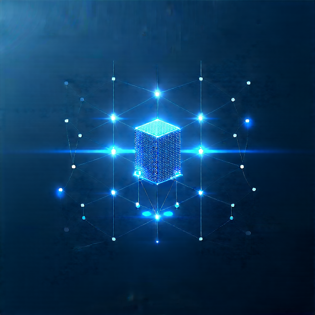 Tech Product Photography: Blockchain network visualization