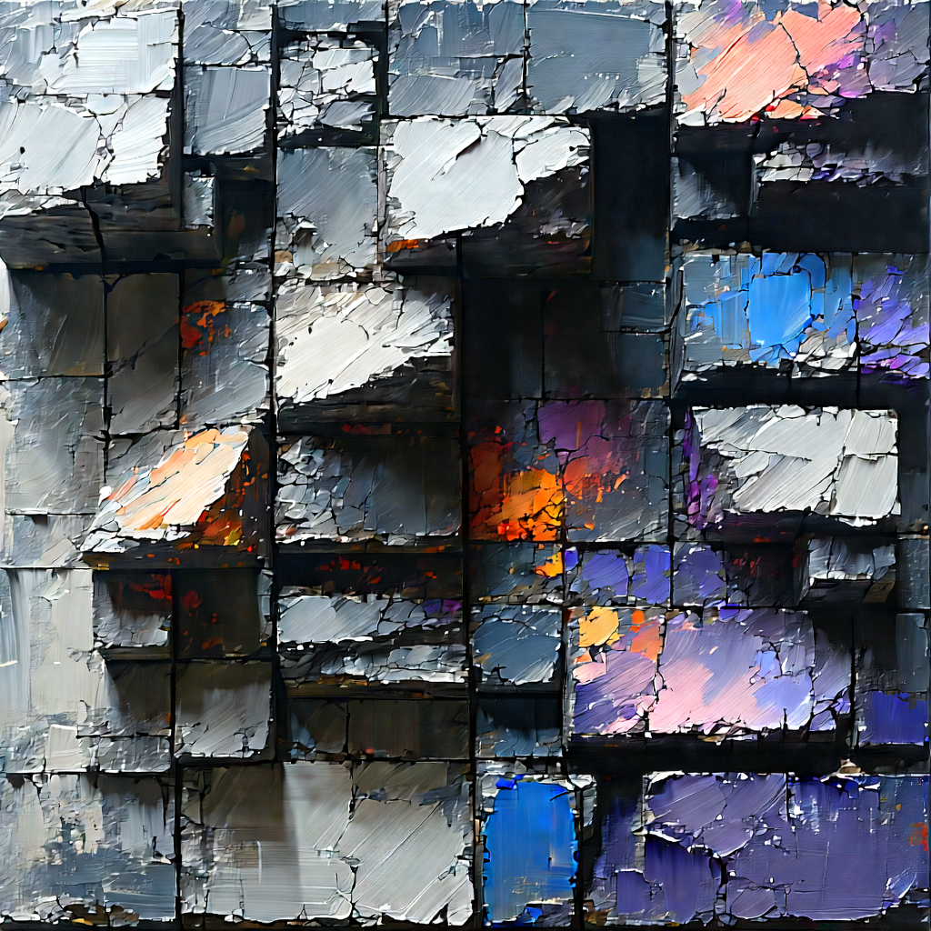 Abstract Digital Painting: Rough Arrangement With Painting Building